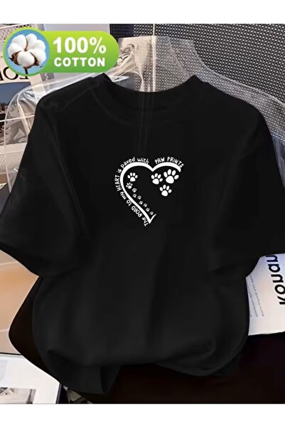 yombaa Μπλουζάκι με στάμπα. Κοντομάνικο καλοκαιρινό & ανοιξιάτικο casual τοπ,...