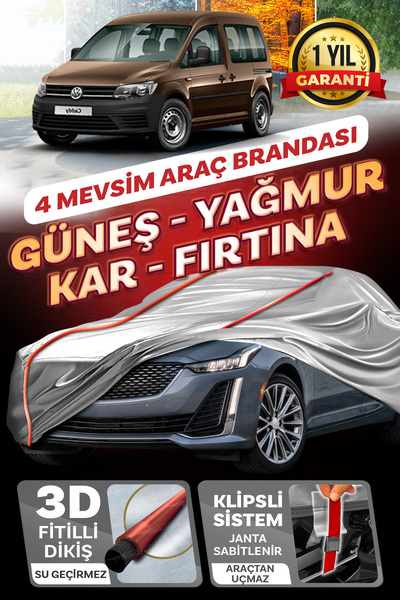Budge Vokswagen Caddy KLİPSLİ 4 MEVSİM Araba brandası - oto çadır örtü