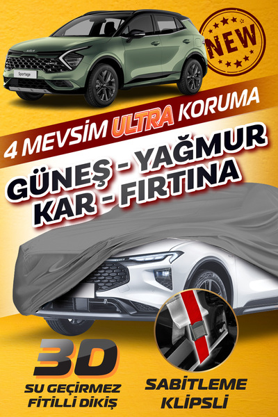 Budge Kia Sportage - KLİPSLİ 4 MEVSİM Araba brandası - oto çadır örtü