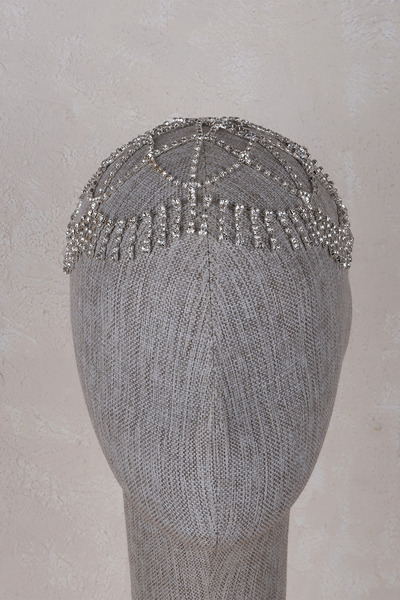 Hayalperest boncuk Κομψό αξεσουάρ μαλλιών με κρυστάλλινες πέτρες, μοντέλο νυφ...