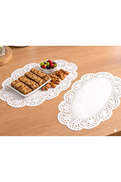 sfs elektrik Ivory Kağıt Dantel Sunumluk Oval 36 Lı Ivo-ck122