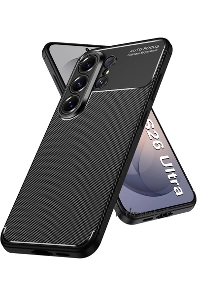 m.tk moveteck Samsung Galaxy S26 Ultra Kılıf Kamera Korumalı Karbon Desenli R...