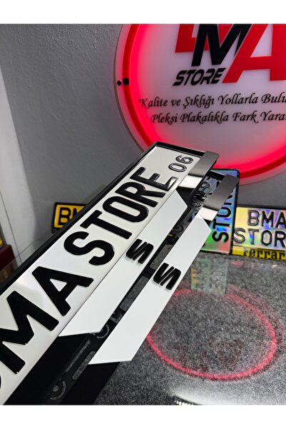 BMASTORE06 SEAT LOGOLU ZEBRA MODEL PLEKSİ PLAKALIK(1çift, 2adet)