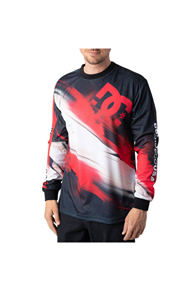 DC Μπλουζάκι BURN OUT LS Αγωνιστικό Κόκκινο Μ