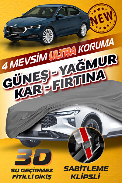 Budge Skoda Octavia - KLİPSLİ 4 MEVSİM Araba brandası - oto çadır örtü