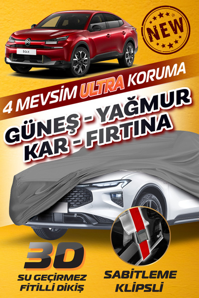 Budge Citroen C4x - KLİPSLİ 4 MEVSİM Araba brandası - oto çadır örtü