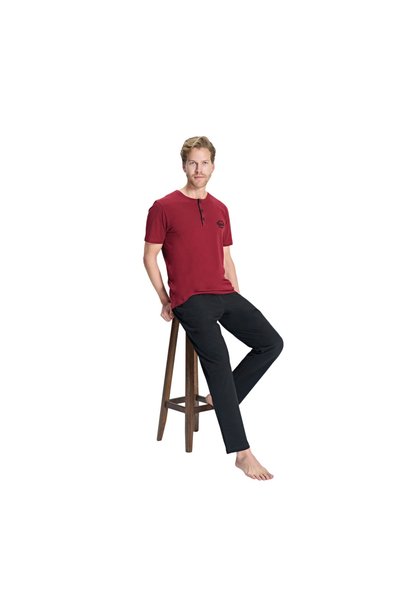 Over Sleep by Poleren Over Sleep 2324 Men's Large Size Single Jersey Pajama S...
