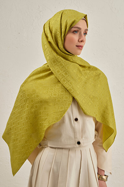 Armine Floş Pamuk Monogram Zincir Model Şal 1