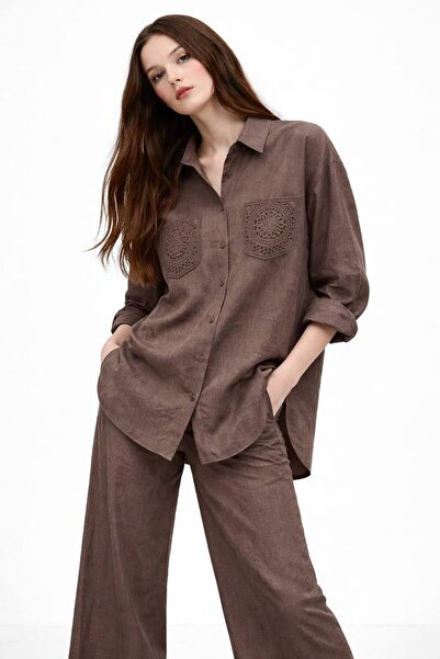 Şeker Portakalım 337 Alt Üst Pantalon Shirt Tencel Set