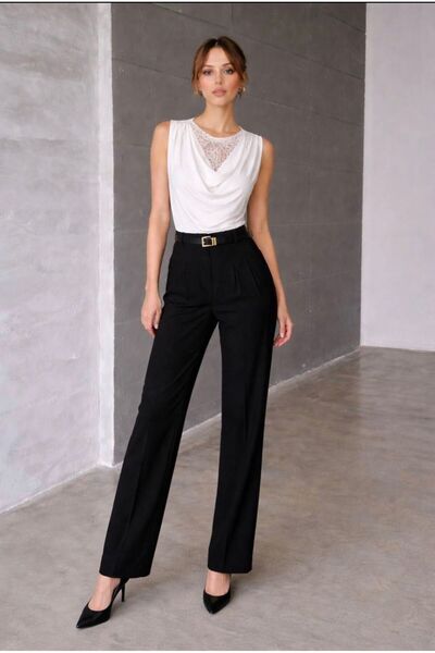 FRİYA Women's Lace Detailed Blouse