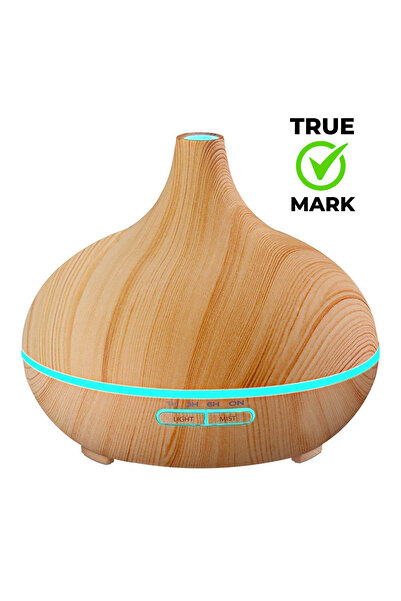 TRUE MARK - Umidificator Ultrasonic 550ml, Difuzor Aromaterapie, LED RGB, Tim...