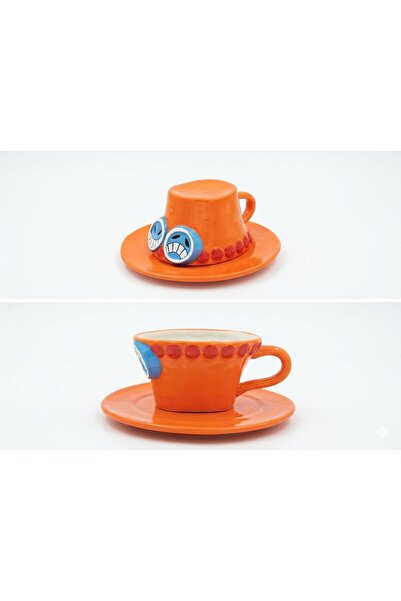 AlKhasakiyaBags 250ml One Piece Anime Figure Portgas D Ace Hat Ceramic Mug wi...