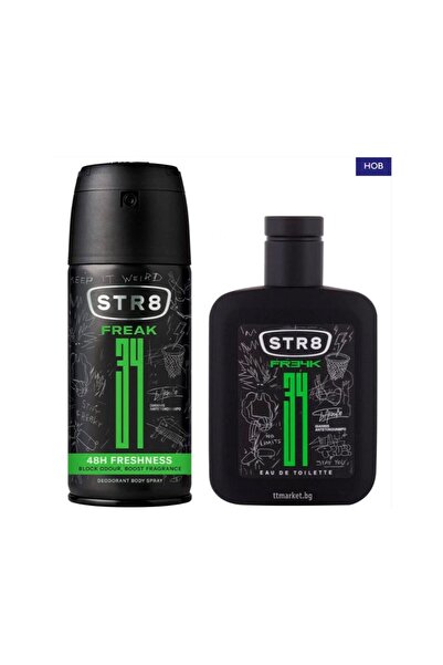 str8 Σετ Δώρου Ανδρικό Freak, Νερό Τουαλέτας 100 ml, Αποσμητικό Σπρέι 150 ml,...