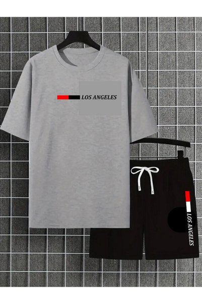 orwen life est. 2022 Trend Men/Women Los Angeles Printed Unisex Oversize T-Shirt and Shorts Set