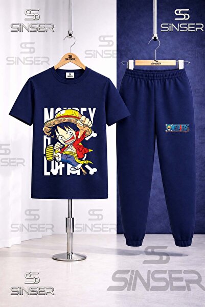 SS SİNSER Παιδικό σετ φόρμας ANIME ONE PIECE SOL YAZI με στάμπα