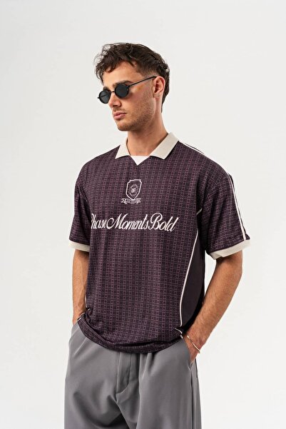 go gang own Μπλουζάκι Τζέρσεϊ με Γιακά Πόλο, Έντονο Σχέδιο, Υπερμεγέθες "