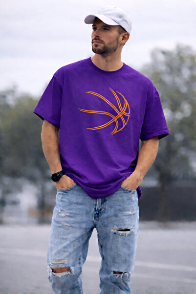 ArtYus Μπλουζάκι Unisex Oversize με στάμπα με σχέδιο μπάλας μπάσκετ – Βαμβακε...