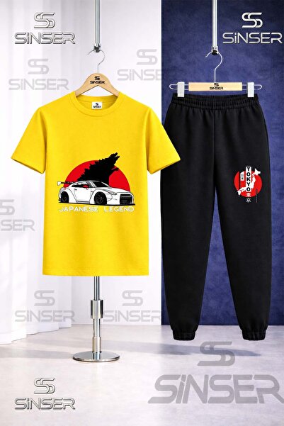 SS SİNSER Παιδικό Σετ Φόρμας με Στάμπα ARABA TOKYO BYZ JAPENES YAZI