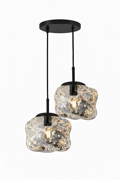 ecodesignline Liquid Glass 2 Modern Sarkıt Avize – Bakır , Gold , Füme Organi...