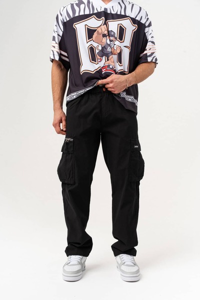 go gang own Παντελόνι με φερμουάρ Striker και λεπτομέρεια τσέπης Cargo