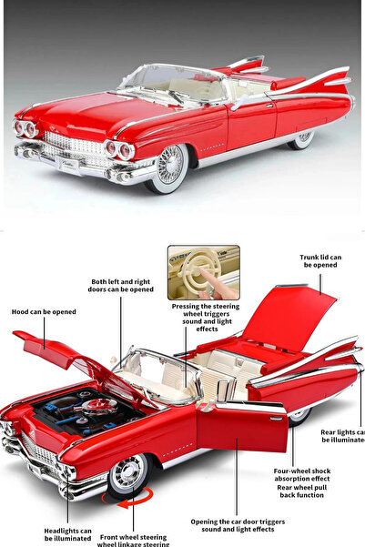 shop 1959 Cadillac Eldorado Biarritz 1:24 Ölçekli Döküm Klasik Model Araba KI...