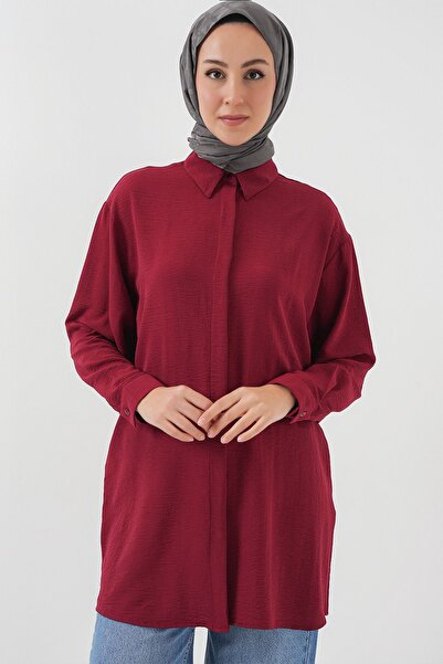 Hiccup Bdart Oversize Long Sleeve Button up Shirt Blouse