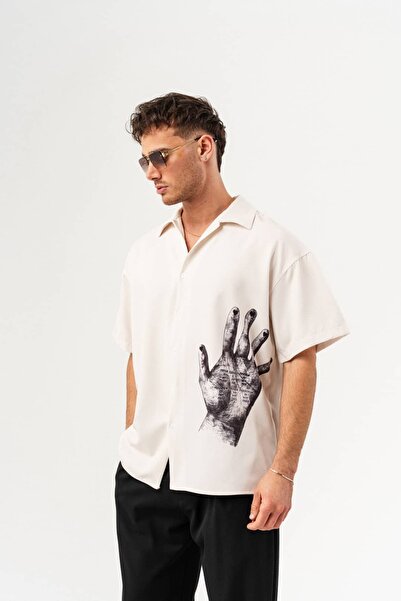 go gang own Πουκάμισο με κοντό μανίκι και γιακά Apaş, σε μεγάλο μέγεθος