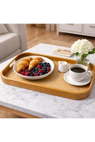 Generic Elegant Plastic Serving Tray Set 3 Pieces