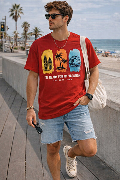 ArtYus Tricou oversize unisex cu imprimeu tematic Surf și Vacanță – Tricou di...