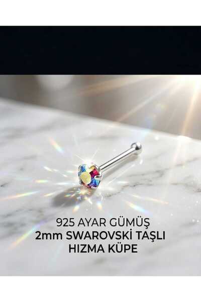 UygunGümüşçülük 925 Ayar Gümüş Zirkon Taşlı Unisex Küpe Hızma Minimal Şık Mod...