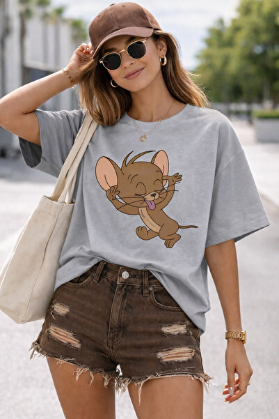 ArtYus Χαριτωμένο μπλουζάκι με στάμπα Nanik με χαρακτήρα ποντικιού – Βαμβακερ...