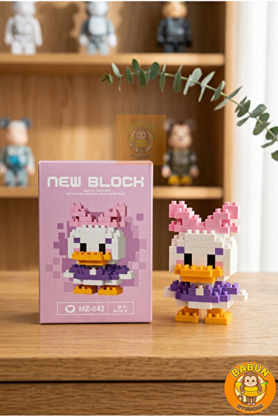 Bricks Daisy Duck Karakter Figürü 3D Yapboz Puzzle Yapı Oyuncakları