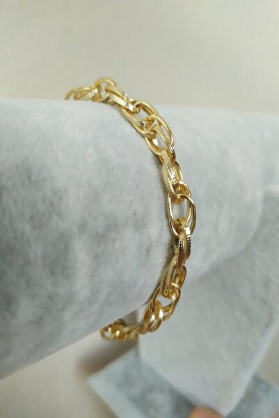 KGNMODA KGN Moda İç İçe Geçmeli Halat Bileklik Gold Kaplama Görünüm