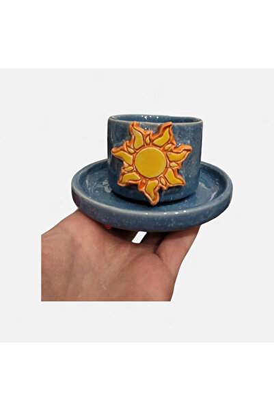 Veritas Ceramics فنجان قهوة غونين باللون الأزرق