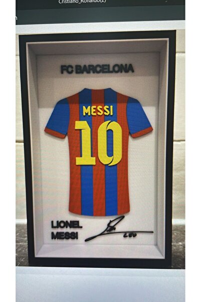 sonvadi Lionel Messi Barcelona. Forma İmzalı Çerçeve Hediyelik 14x22 cm