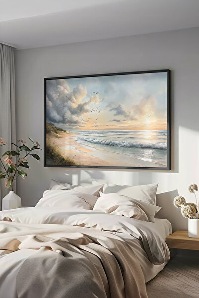 STARYUNA Εφέ ελαιογραφίας σε μαύρο ξύλινο πλαίσιο, vintage εγκάρσιος μονός πί...