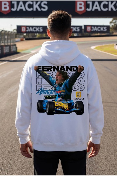 BJACKS Motorsports Wear Φούτερ με κουκούλα Fernando Alonso Renault F1 - Φούτε...