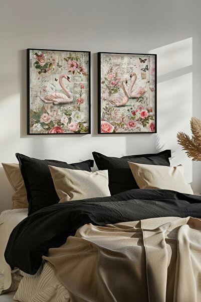 STARYUNA Διακοσμητικό σετ ζωγραφικής με θέμα τον κύκνο και τα λουλούδια, με μ...