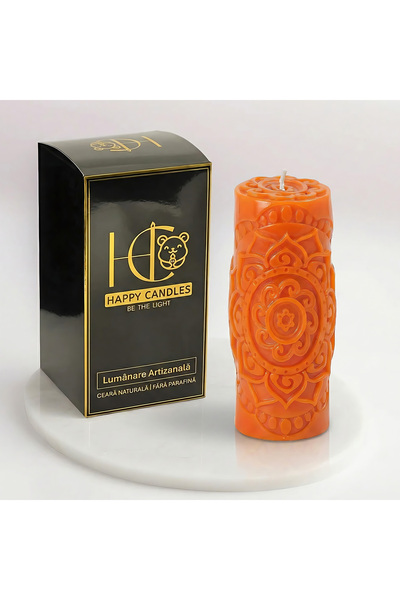 Happy Candles Lumanare din ceara de albine, Lotus Mandala