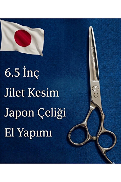 HELIX COSMETIC 440C Japon Çeliği Jilet Kesim Profesyonel Makas El Yapımı 6.5 ...