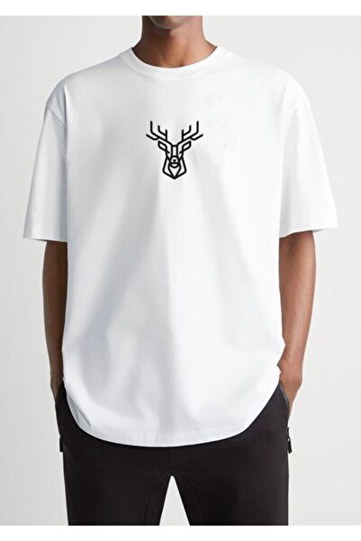 AZIZI TEKSTIL T-shirt Deer Printed Oversized