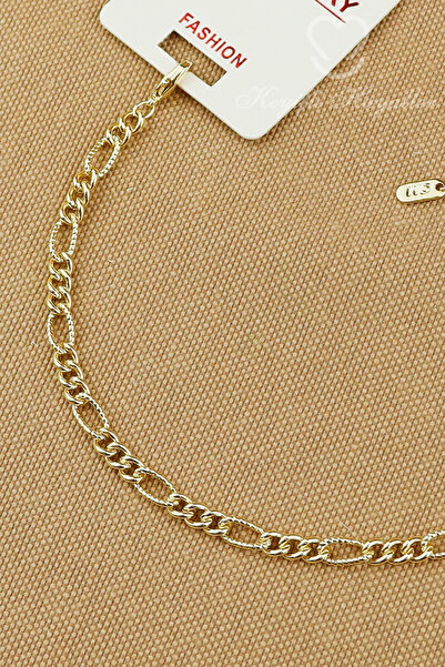 Keyifli Hayaller CM JEWELRY Vip Bileklik - Çizgili Halka Model Zincir Gold Bi...