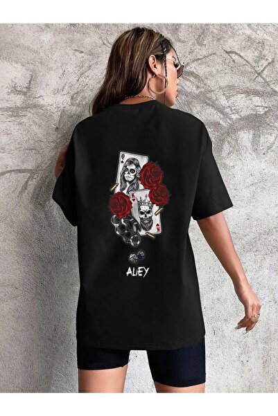 AZIZI TEKSTIL Γυναικείο μπλουζάκι με στάμπα με χαρτί