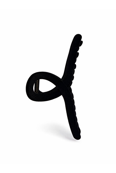 Selay Accessory مشبك شعر أسود غير لامع - حجم كبير مع قبضة قوية