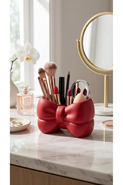 3D MESHİNG Bowknot Makeup Organizer-2