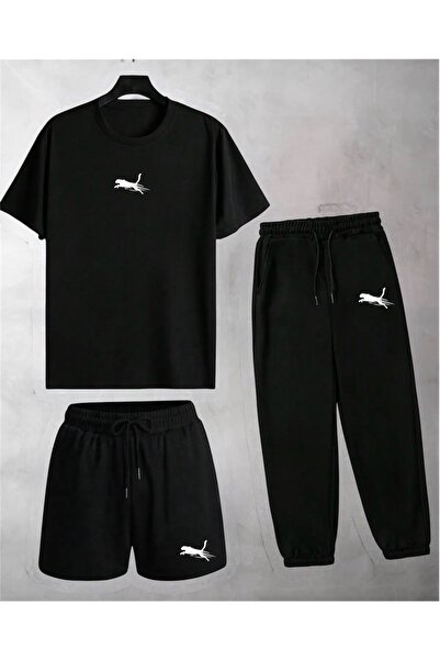 FS CABİN Set of 3 Printed Trend T-Shirts Printed