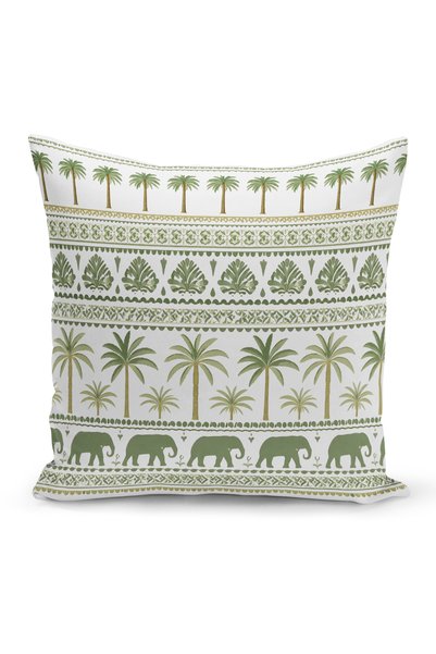 Bertille Home Palmiye Series Double-Sided Digital Printed 3-Piece Throw Pillow Cover Set (Palm Tree)