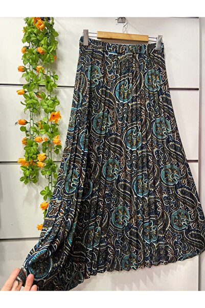 edu collection Patterned Crepe Skirt with Lining