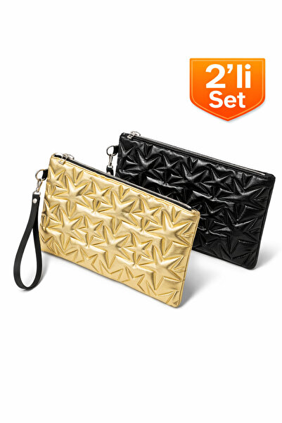 Adelina Bags Πακέτο 2 τσαντών με μοτίβο αστεριών, τσάντα χειρός με λουράκι κα...