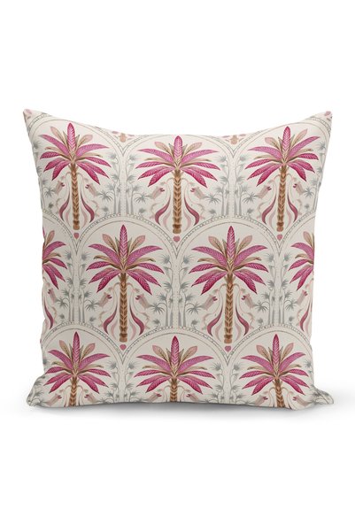 Bertille Home Palmiye Series Double-Sided Digital Printed 3-Piece Throw Pillow Cover Set (Palm Tree)